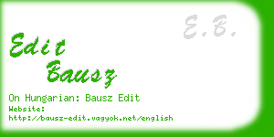 edit bausz business card